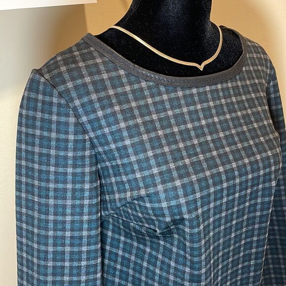 MAX Studio Tartan Plain 3/4 Sleeve Top, Size Small - Picture 7 of 16